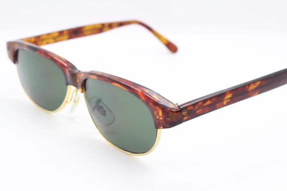 90s vintage low profile sunglasses. NOS tortoise … - image 6