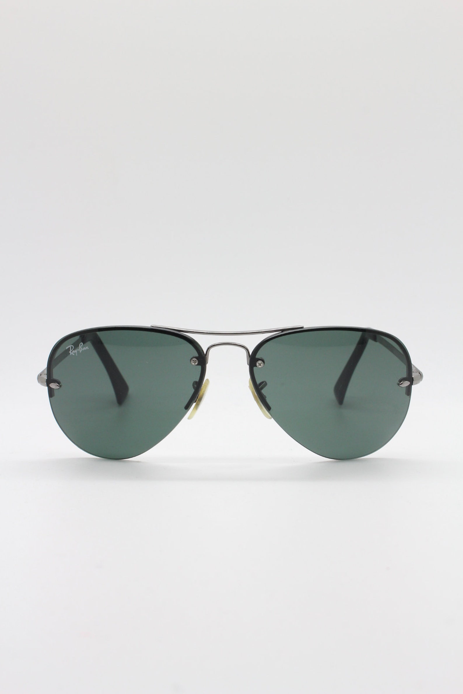 Ray Ban frameless black aviators model 3449 made in Italy. Etsy
