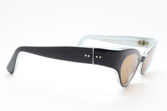 50s vintage curved cat eye sunglasses. Charismati… - image 7