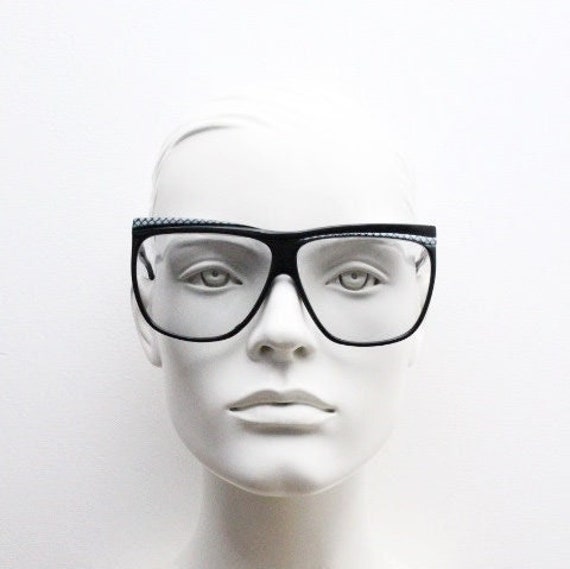 Linda Farrow Vintage 80s Oversized Flat Top Sunglasses Linda Farrow Vintage 80s Oversized Flat Top Sunglasses