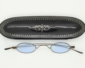 Victorian Vintage Oval Wire Eye Glasses. Metal Optical Frame  display picture 1