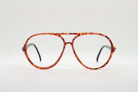 70s vintage acetate square aviator eye glasses. M… - image 1