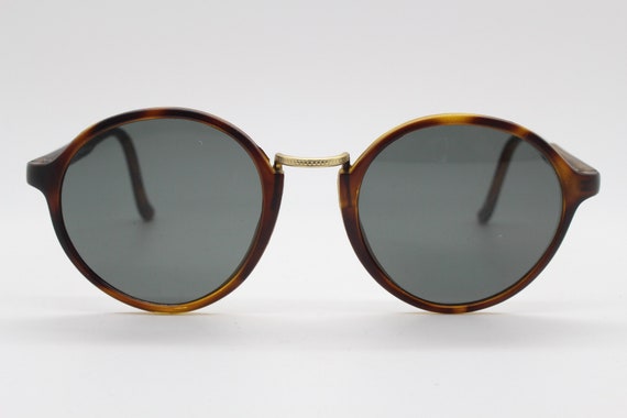 90s vintage round sunglasses made in Italy. Dark … - image 2