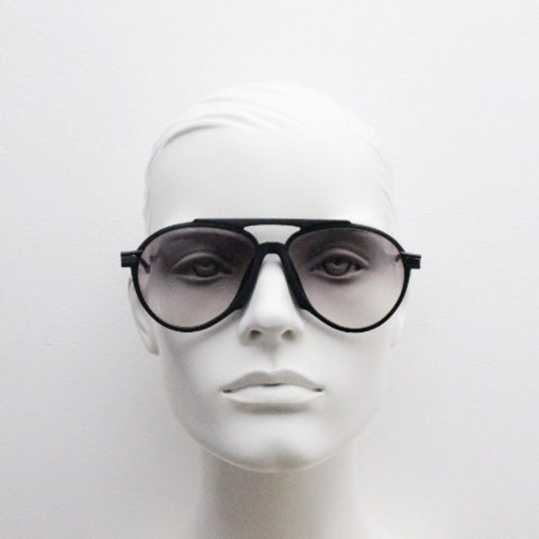 thumbnail image 2 of Vintage Aviator Sunglasses – Black Frame Green Glass Lens Air Boss Style 60mm 2 of 3