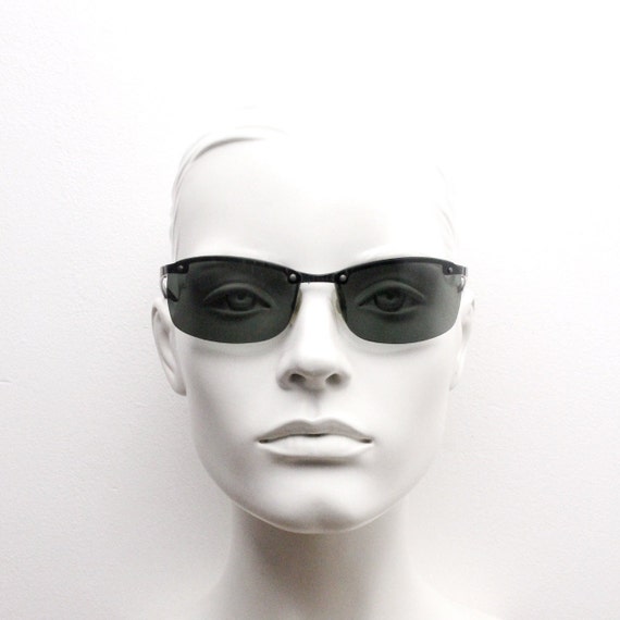 Ray Ban Vintage Y2K Half Frame Shield Sunglasses Made in - Etsy