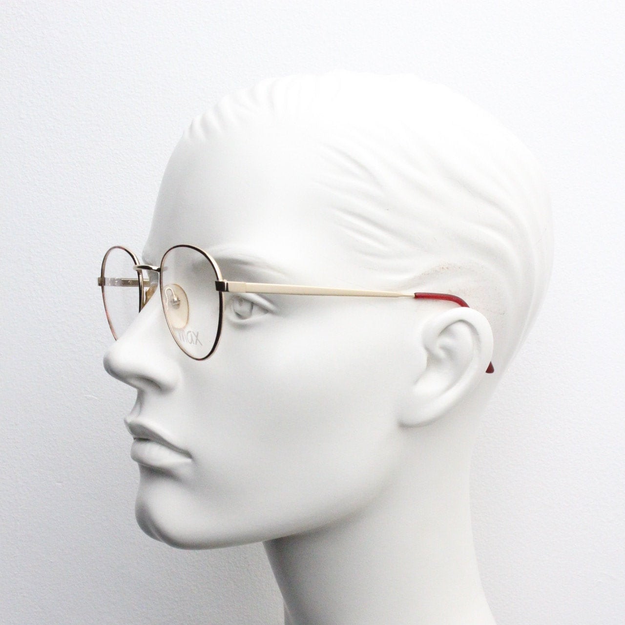 90s Vintage Round Metal Glasses by MAX Model 104 Made in