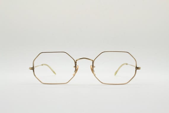 40s Vintage 20K Gold Filled Hexagon Eye Antique Slender