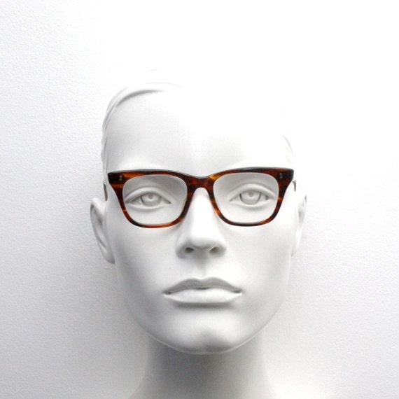 Vintage 40s slim wayfarer design glasses with fle… - image 7