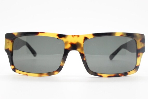 90s vintage thick framed rectangular low profile … - image 6