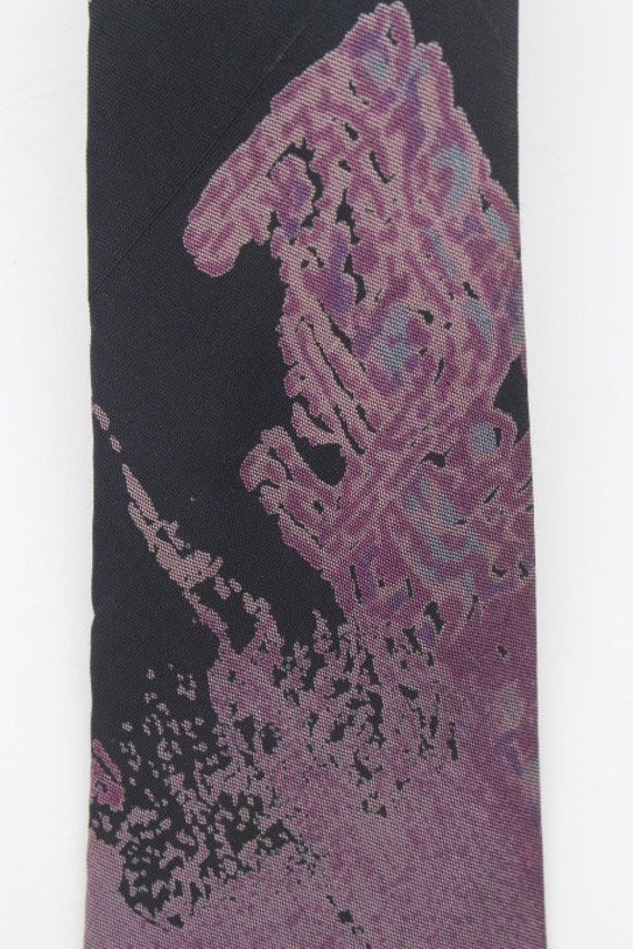Christian Dior 80s Vintage All Silk Necktie. Abstract 