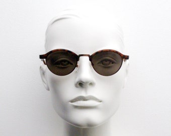 90s vintage cat eye sunglasses. Half frame tortoise 50s style cateye browline frames. Womens cateyes. Unused NOS