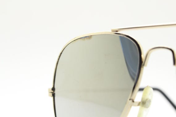 70s Vintage Mirror Aviator Sunglasses. Silver Metal Teardrop  display picture 2