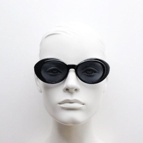 90s Vintage Big Oval Sunglasses. Chic 60s Design Thickened  display picture 1