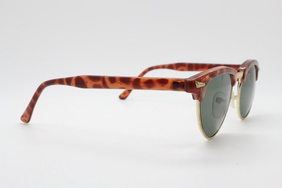 80s vintage cat eye sunglasses. Half frame tortoi… - image 8