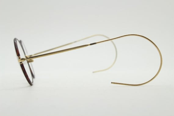 Round 20s, 30s vintage eye glasses. Tortoise lens… - image 7
