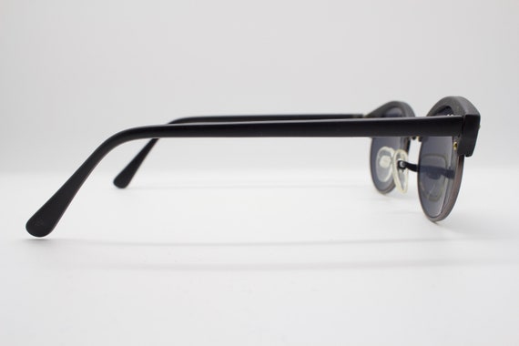 90s Vintage Modified Cat Eye Sunglasses. Matt Black Half  display picture 3
