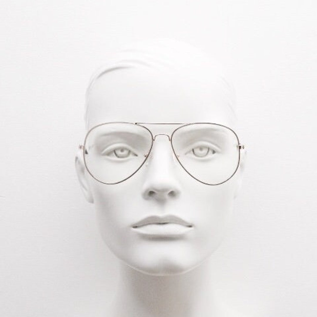 Aviator Glasses Clear Lens Teardrop Spectacles. Rose Gold Metal Frame 70s 80s Design Eyewear. Clear Lens Teardrop Aviators. NOS Etsy