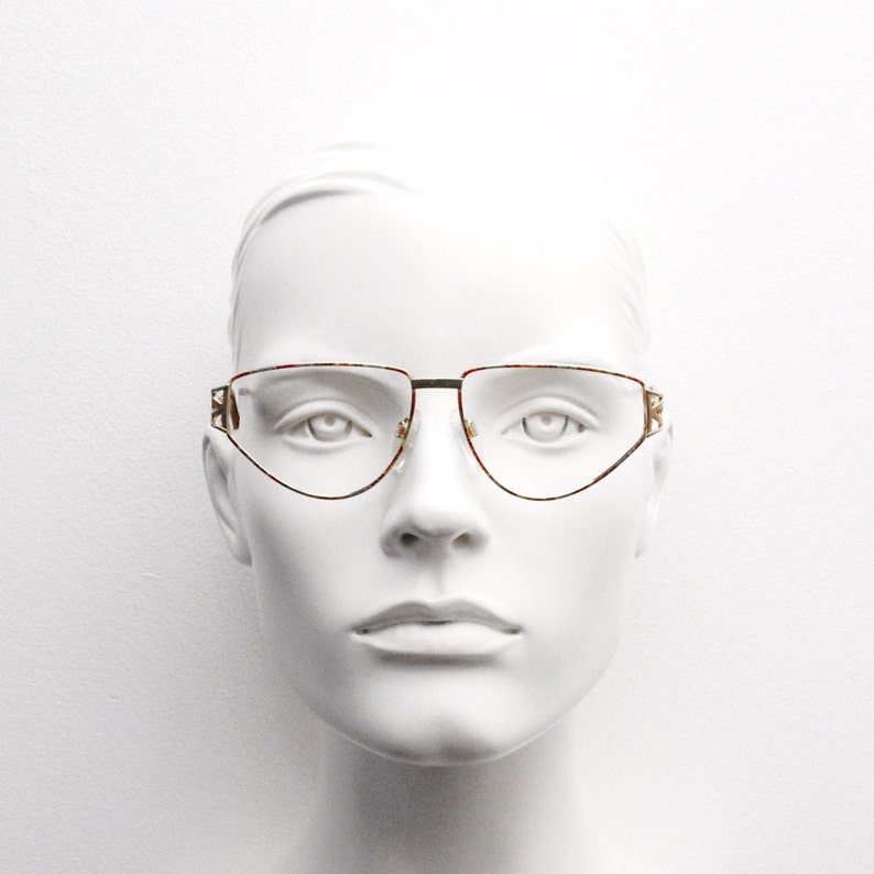 Exquisite autumnal metallic cateye optical frames Women/'s prescription eyeglasses 80s vintage cat eye glasses RX spectacles