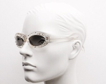 Lunettes de soleil ovales vintage des années 90 Sonia Rykiel avec