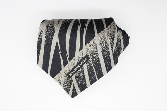 Balenciaga 70s vintage all silk necktie made in E… - image 7