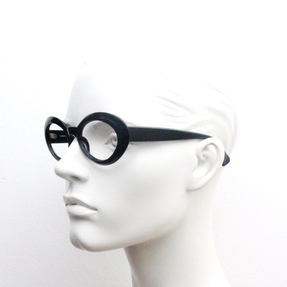 90s vintage thick frame glasses made in Italy.  T… - image 3