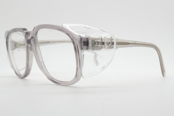 70s vintage dynamic square aviator glasses. Trans… - image 4