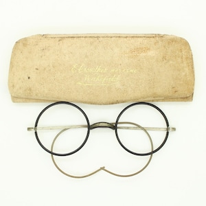 20s Vintage Windsor Eye Glasses. Superb Black Gloss Original