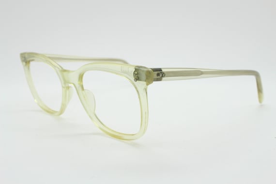 Vintage 40s Pale Crystal Yellow Glasses. Transparent Slim Wayfarer Design  Optical Frames. Prescription Eyeglasses. Lucite RX Spectacles. NOS -   Canada