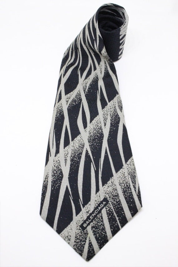 Balenciaga 70s vintage all silk necktie made in E… - image 1