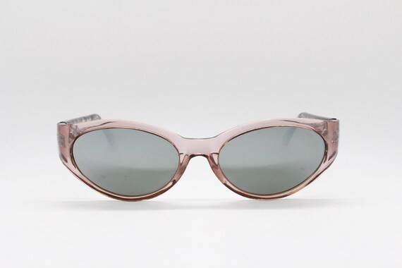 90s vintage wraparound sunglasses. NOS transparen… - image 3