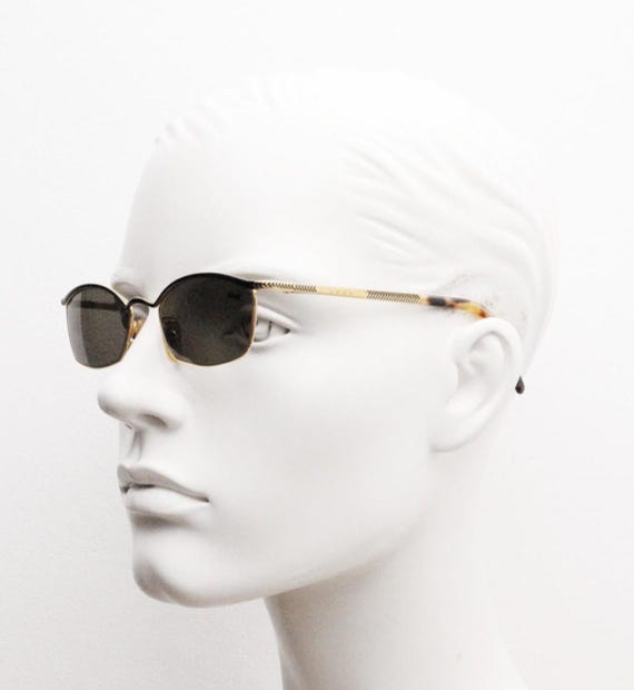 Look 90s vintage small rectangular sunglasses mad… - image 3
