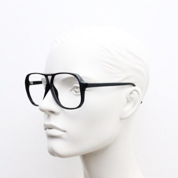 70s Vintage big square aviator eye glasses in exc… - image 2