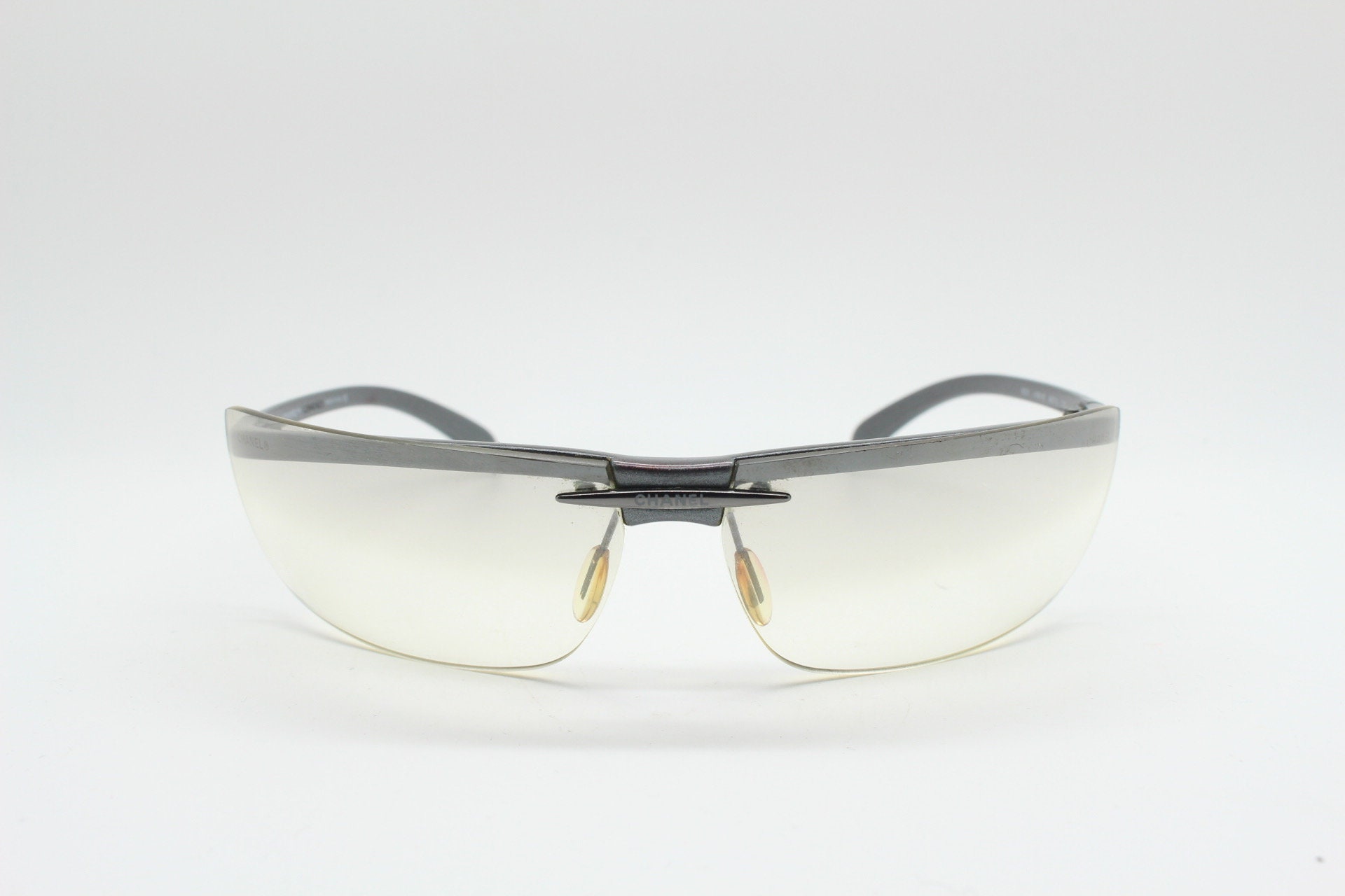 Chanel Y2K Vintage Visor Sunglasses Model 6003. Minimal Half Frame