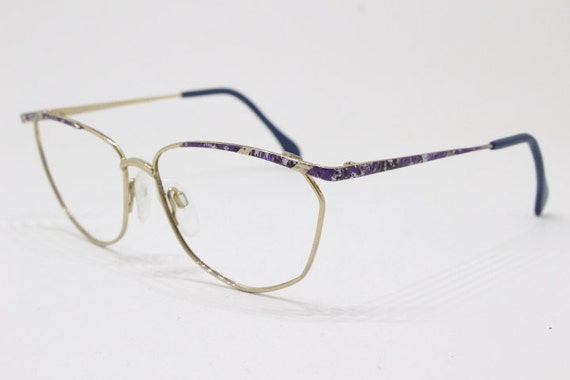 Exquisite autumnal metallic cateye optical frames Women/'s prescription eyeglasses 80s vintage cat eye glasses RX spectacles
