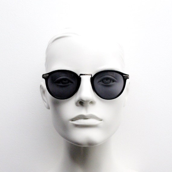 90's vintage sunglasses. Black frame 40s 50s desi… - image 2