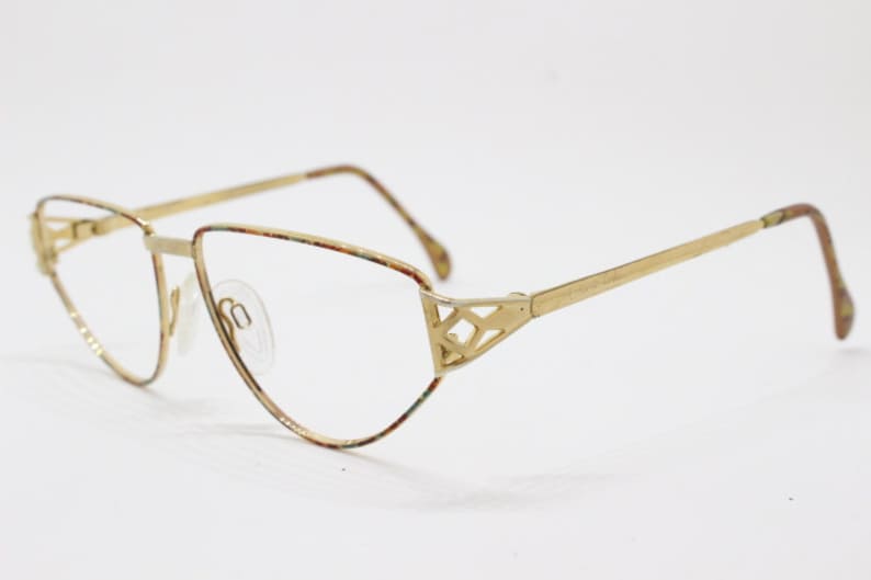 Exquisite autumnal metallic cateye optical frames Women/'s prescription eyeglasses 80s vintage cat eye glasses RX spectacles