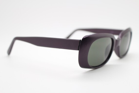90s vintage rectangular sunglasses. Deep purple s… - image 8