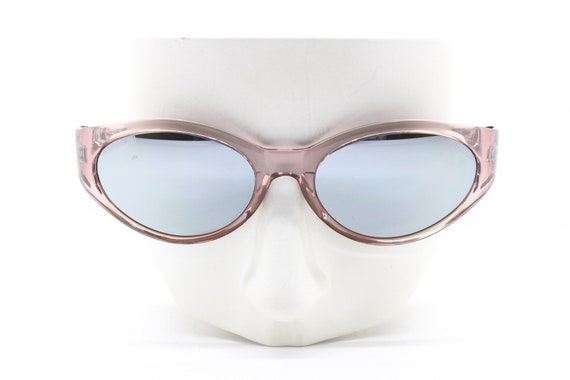 90s vintage wraparound sunglasses. NOS transparen… - image 6