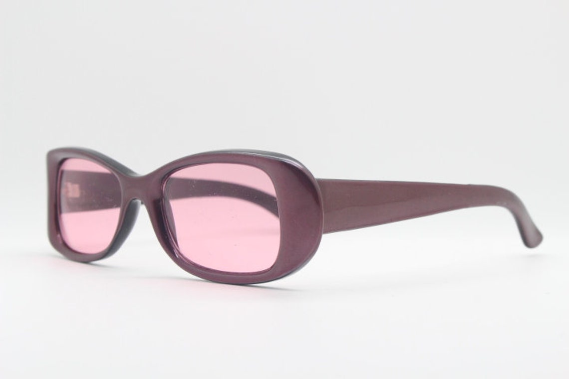 Y2K vintage cateye sunglasses. 2000s dark pink cat eye frame Etsy