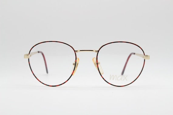 90s vintage round metal glasses made in Italy. Vib