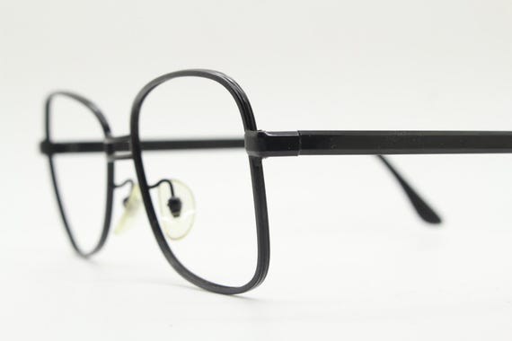 80s Vintage abstract rectangular eye glasses by H… - image 3