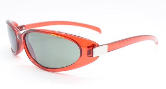 Jaren '90 vintage rode vizier zonnebril. Transparante | Etsy Nederland