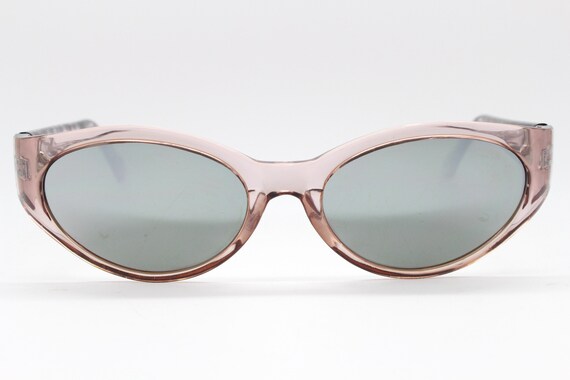 90s vintage wraparound sunglasses. NOS transparen… - image 4