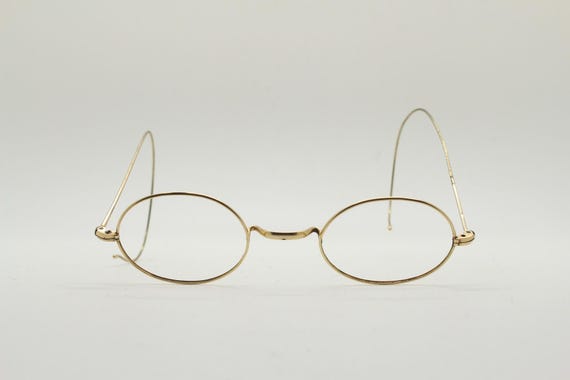 Antique Elegant Gold Wireframe Glasses Gold Elegant Ornate Frame Faux Wood Temple Square Clear Lens  main image 2