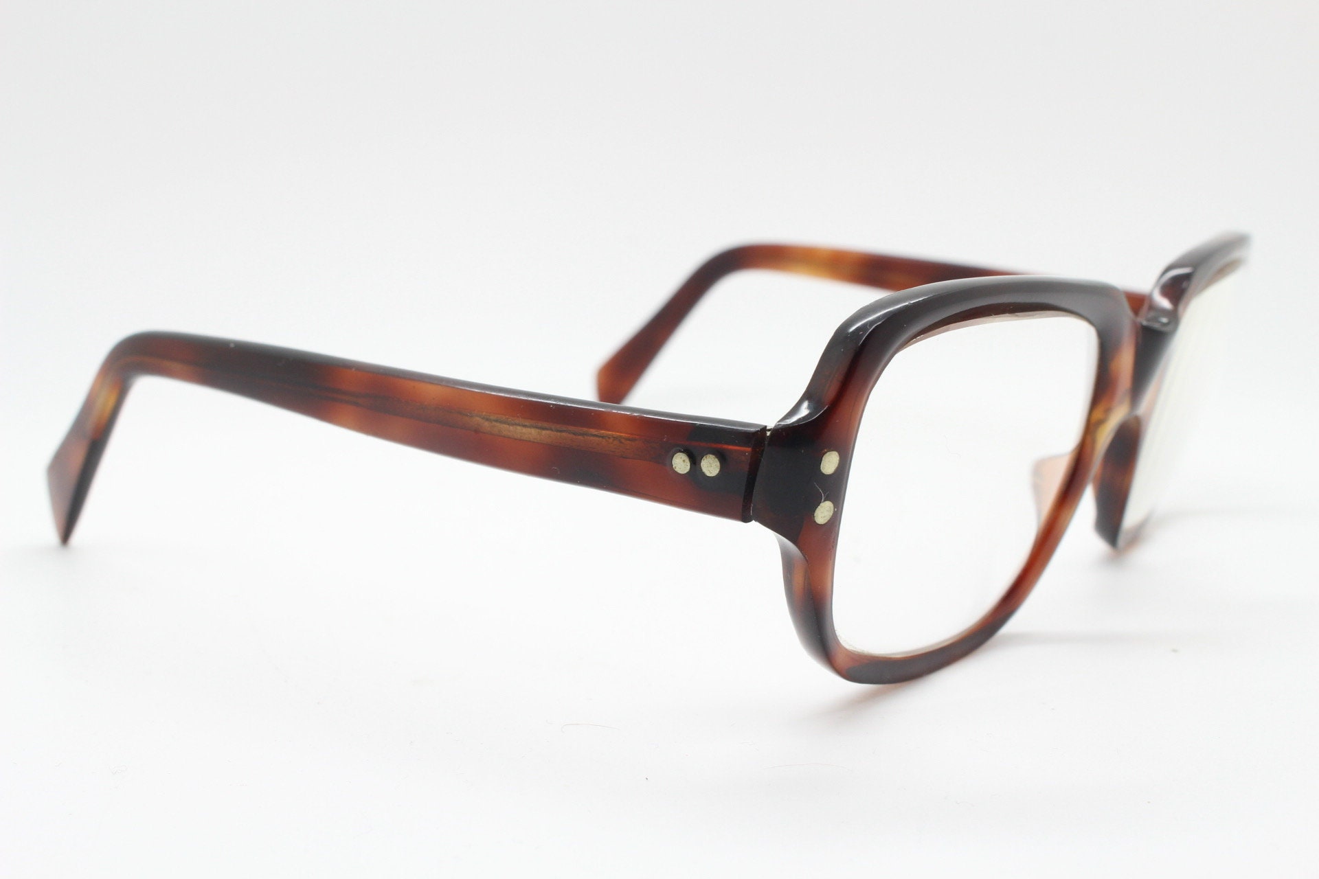 Moler en lugar fractura Gafas de hombre de acetato rectangular vintage de los años 60. - Etsy México