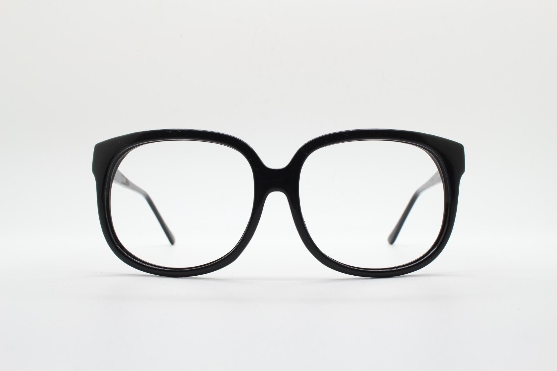 1980’s Oversized Cateye Frames in Black &  White for Eyeglasses or Sunglasses Mens Classic Vintage 80s Retro Hip Hop Clear Lens EYE  main image 2