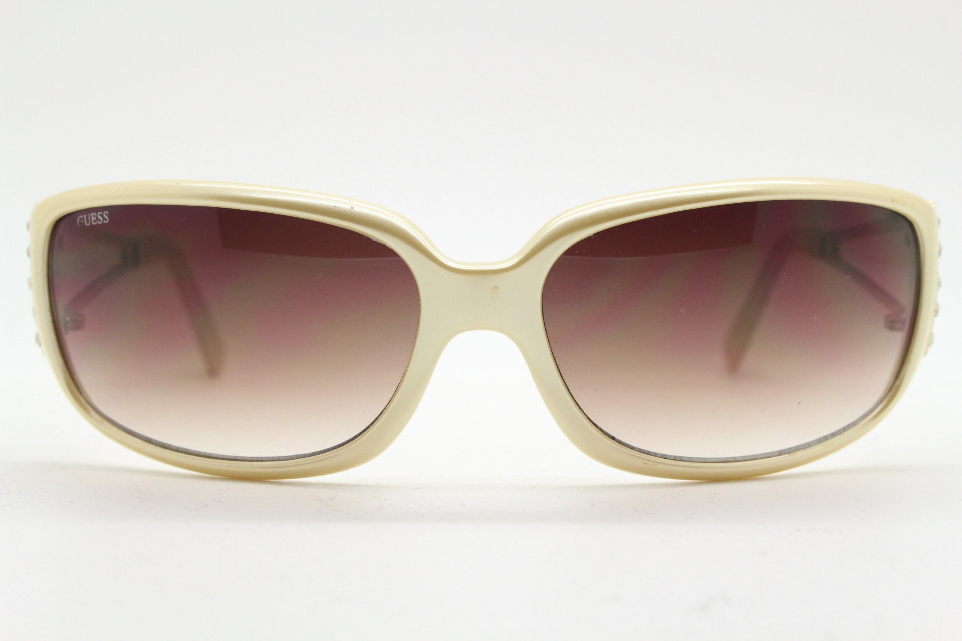 Guess Y2k Vintage Wrap Around Sunglasses. Thick Pearlised  display picture 1