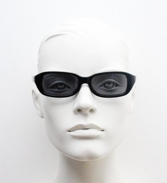 60s vintage rectangular low profile sunglasses. M… - image 1