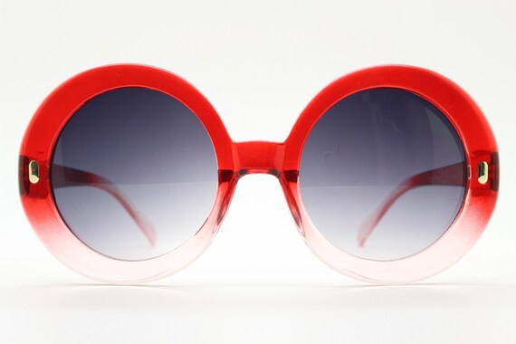 Vintage Handmade in Korea Red Cara Mia Oversized Retro  Sunglasses Vintage red sunglasses in - Gem main image 3