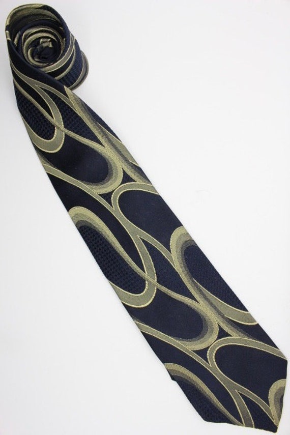 70s vintage pure silk neck tie made in Japan for K